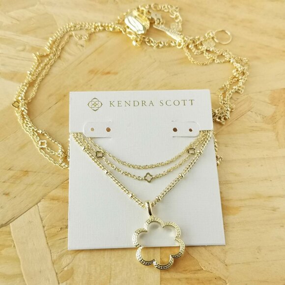 NEW Kendra Scott Susie Convertible Necklace Gold - Picture 2 of 3